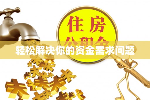 大埤轻松解决你的资金需求问题
