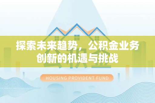 大埤探索未来趋势，公积金业务创新的机遇与挑战