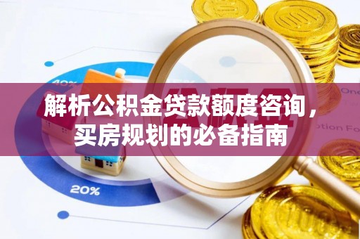 大埤解析公积金贷款额度咨询，买房规划的必备指南