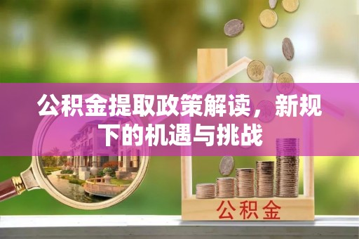大埤公积金提取政策解读，新规下的机遇与挑战