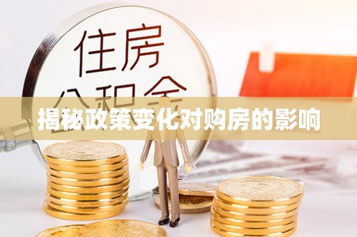 大埤揭秘政策变化对购房的影响