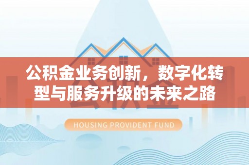 大埤公积金业务创新，数字化转型与服务升级的未来之路