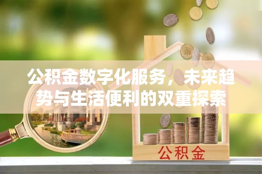 大埤公积金数字化服务，未来趋势与生活便利的双重探索