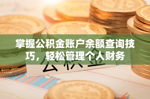 大埤掌握公积金账户余额查询技巧，轻松管理个人财务