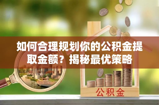 大埤如何合理规划你的公积金提取金额？揭秘最优策略