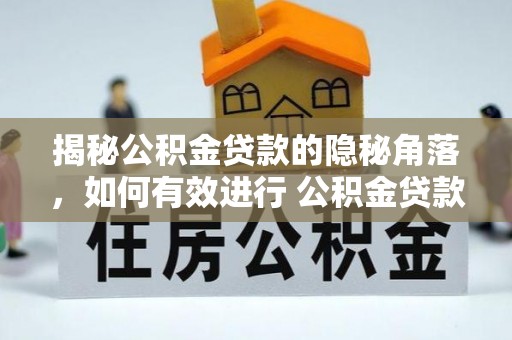 大埤揭秘公积金贷款的隐秘角落，如何有效进行 公积金贷款风险防控