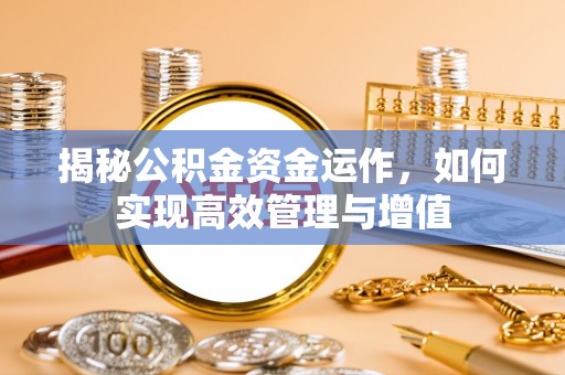 大埤揭秘公积金资金运作，如何实现高效管理与增值