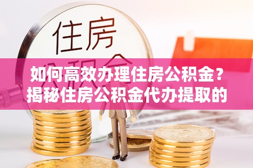 大埤如何高效办理住房公积金？揭秘住房公积金代办提取的全流程与优势