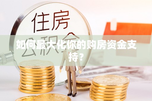 大埤如何最大化你的购房资金支持？