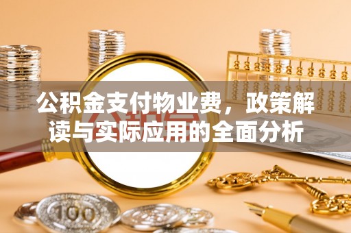 大埤公积金支付物业费，政策解读与实际应用的全面分析